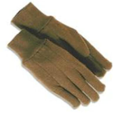 Brown Jersey Gloves - Unlined Tagged, Tagged, 12/Pk
