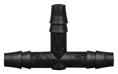 Polyethylene T-Type Barbed Tubing Connectors (Tee-Shaped), Three 1/4 Inch Barbs, 10/PK