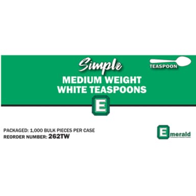 Medium Weight White - 2.5 gm, Fork, 1000/Pk