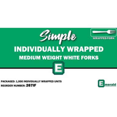 Individually Wrapped - Medium Weight White - 2.5 gm , Knife, 1000/Pk