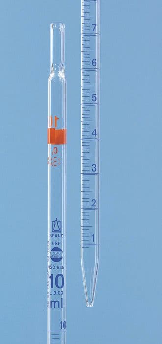 Graduated Pipette, USP BBR, AS, Typ 2.10:0.1mL, pk of 12