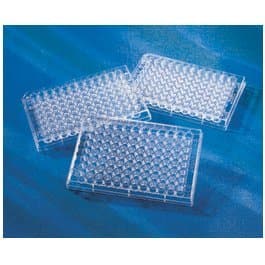 Corning 96 Well Clear Round Bottom Polyvinyl Chloride (PVC) Not Treated Microplate, 25 per Bag, without Lid, Nonsterile