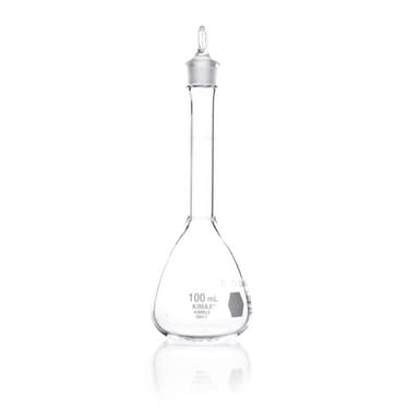 Volumetric Flask, Class A,Serialized and Certified with Glass Pennyhead,STOPPER,100ML