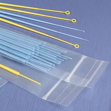 Inoculation Loop, Flexible, 1uL, Calibration Certificate, STERILE, PS, Blue, 10/Zip Lock Bag, 100 Bags/Unit
