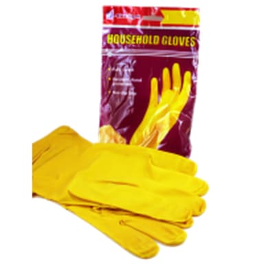 Yellow Flock Lined Q-Grip 15 Mil, Small, 144 pr/cs