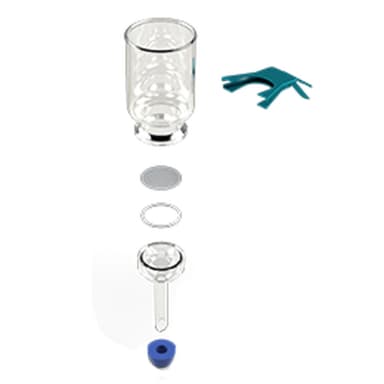 47mm Glass Microanalysis Holder, Stainless Steel Support, 300 ml, KGS 47