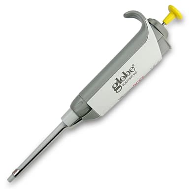 Pipette, Diamond Apex, Fully Autoclavable, Adjustable Volume, 0.5 - 10uL, Red
