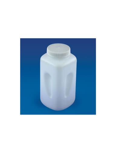 BOTTLE, SQUARE, WIDE MOUTH, PP, 4-LITER (4000ML)