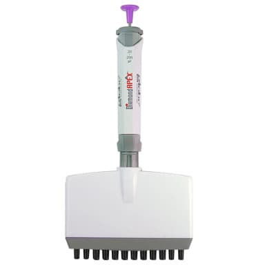 Pipette, Diamond Apex, Fully Autoclavable, 12-Channel, Adjustable Volume, 10 - 100uL, Blue