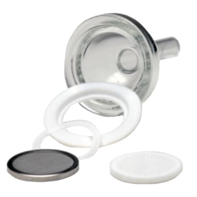 47mm Glass Microanalysis Holder, All-PTFE seals, Stainless steel support, 300 ml, KGS 47 TF