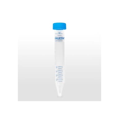 Falcon 15 mL Polystyrene Centrifuge Tube, Conical Bottom, with Dome Seal Screw Cap, Sterile, 50/Bag, 500/Case