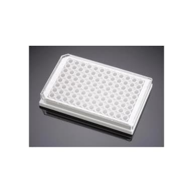 Falcon 96 Well White-CLear Flat Bottom TC-Treated Microplate, with Lid, Sterile, 8/Pack, 32/Case