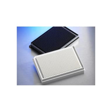 Corning 384 well Black Tissue Culture Treated Microplate, with Low Flange, with generic Barcodes, with Lid, Sterile, 50/case
