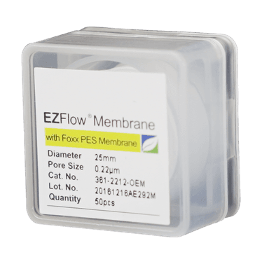 EZFlow® PES Membrane Filters, 0.22 µm, 25 mm Diameter Filter Discs, Non-Sterile 50/PK