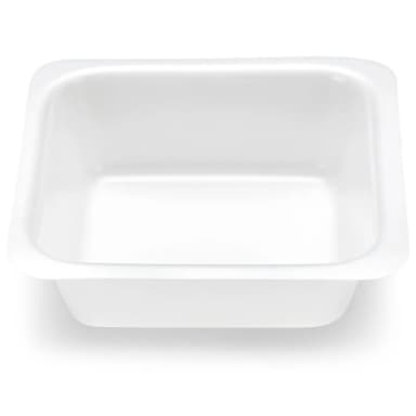 Weight Boat, Square with Square Bottom, Antistatic, PS, White, 100mL - CS/6000