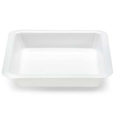 Weight Boat, Square with Square Bottom, Antistatic, PS, White, 250mL - CS/3000