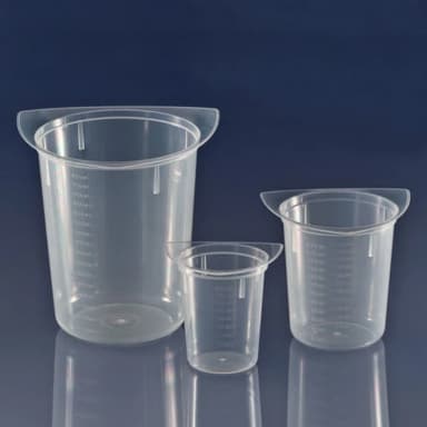 Beaker, Three Corner, Clarified PP, Graduated, 250mL