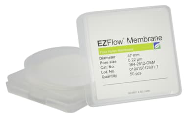 EZFlow® Nylon Hydrophilic Membrane Filters, 0.22 µm, 47 mm Diameter Filter Discs, 50/PK
