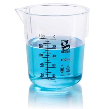 Beaker, Diamond Essentials, Griffin Style, Low Form, Printed Graduations, PMP, 100mL, 12/Bag