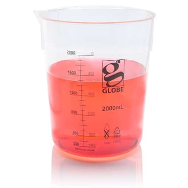 Beaker, Diamond Essentials, Griffin Style, Low Form, Printed Graduations, PMP, 2000mL, 1/Bag