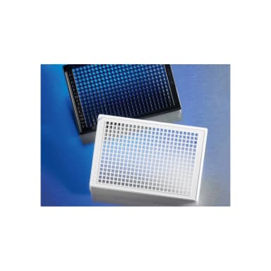 PLATE,ASSAY,384WL,WCB,LOW FLANGE,NON-BINDING,WO/LID,NS,BK,25