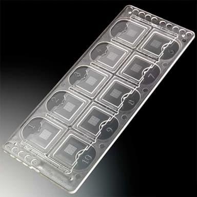 Quick-Read Precision Grid Urinalysis Slide with Counting Grid, 10 Wells/Slide, 100 Slides/Box (1000 Tests) - PK/1