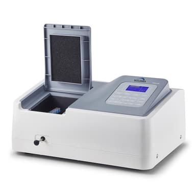 SCI-UV1100 Spectrophotometer 190~1100nm, with Tungsten Lamp & Deuterium Lamp, 4 x 3.5ml glass square cuvettes and 2 x 3.5ml quartz square cuvettes, Euro plug, 110/220 V, 50/60 Hz, 80 W