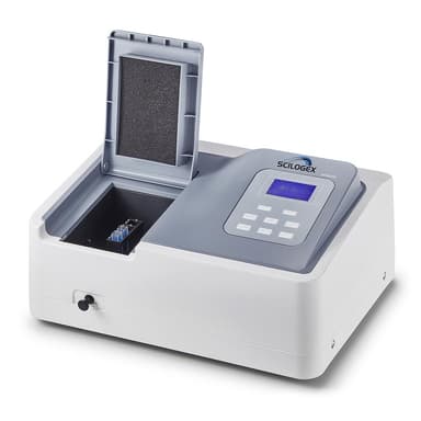 SCI-V1000 Spectrophotometer 325~1000nm, with Tungsten Lamp, 4 x 3.5ml glass square cuvettes, Euro plug, 110/220 V, 50/60 Hz, 80 W