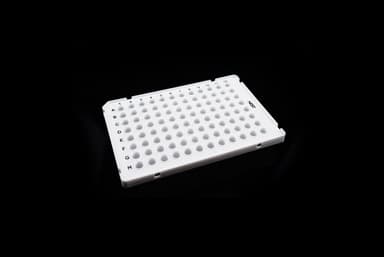 0.1ml 96 Well PCR Plate, No Skirt, White, 25/pk, 100/cs
