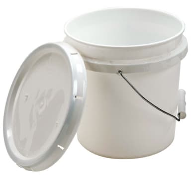 Pail w Cover, HDPE 2gal, 6/CS