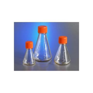Corning 250ml Polycarbonate Erlenmeyer Shake Flask with Flat Cap,Sterile,1/bag,50/case