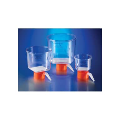 Corning 150mL Bottle Top Vacuum Filter, 0.22Micrometer Pore, 13.6cm squared CA Membrane, Fits 33mm Diameter Necks, Sterile, Individually Packaged, 48/Case