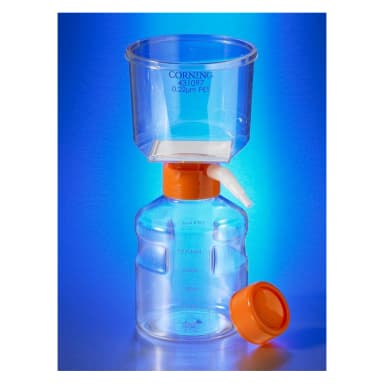 Corning 500mL Vacuum Filter/Storage Bottle System, 0.45Micrometer Pore 33.2cm squared Cellulose Acetate Membrane, Sterile, Individually Packaged, 12/Case
