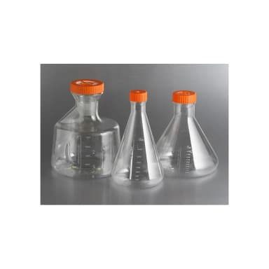 Corning 3L PETG Erlenmeyer Shake Flask, Baffled bottom, 1/bag, 4/case