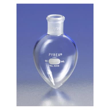 PYREX 10mL Pear-Shaped Boiling Flask, 14/20 Standard Taper Joint