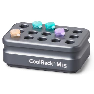 CoolRack M15, gray, holds 15 x 1.5 or 2ml microfuge tubes