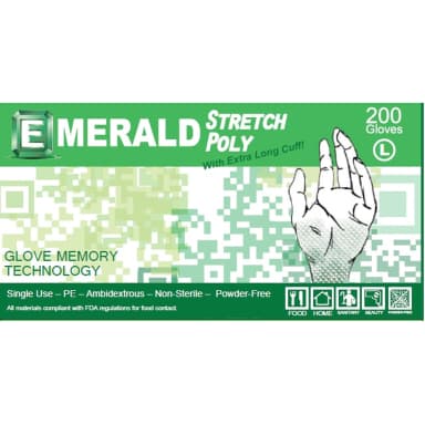 Emerald Stretch Poly, Large, 200/Pk