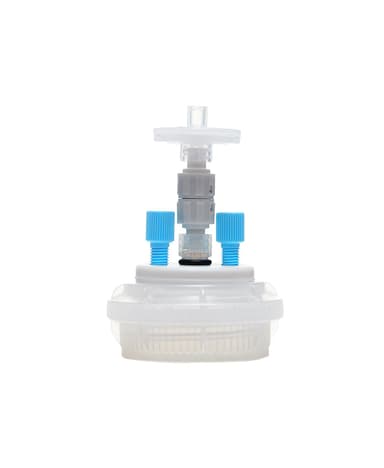 ChromCap™ 300 HPLC Solvent Reservoir VersaCap® GL45 System with Class VI PTFE Adapter & Safety Air Inlet Valve, Cap-Only, Two (2x) Ports 3.2 mm (1/8") or 1.6 mm (1/16") OD Tubing, 1/EA