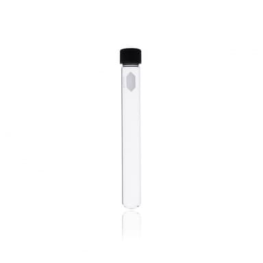 Reusable Screw Thread Culture Tube,Unattached Cap, Rubber Liner,THREADED,25X200MM