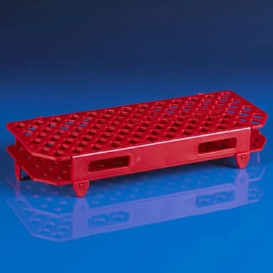 Snap-N-Rack Tube Rack for 1.5mL and 2.0mL Microcentrifuge Tube, 100-Place, PP, Red - PK/1