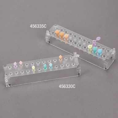 Rack for 1.5mL and 2.0mL Microcentrifuge Tubes, Stackable, Polycarbonate (PC), 24-Place, Yellow - CS/8