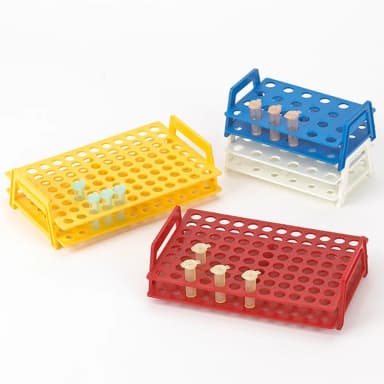 Wireless MicroTube Rack with Handles for 1.5mL and 2.0mL Microcentrifuge Tubes, 24-Place, Red - CS/8