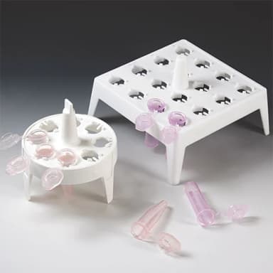 Float Rack for 1.5mL Microcentrifuge Tubes, Square, 16-Place, 95mm x 95mm, White, 4/Pack - PK/1
