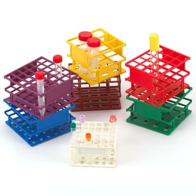 Wireless Tube Rack, 16mm, Half Size: 36-Place, Nylon, Yellow - CS/8