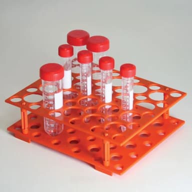 Rack, for 15mL and 50mL Centrifuge Tubes, ABS, Orange, 5/Pack