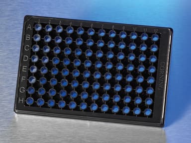 Corning BioCoat Poly-D-Lysine 96 Well Half Area Black/Clear Flat Bottom High Content Imaging Glass Bottom Microplate