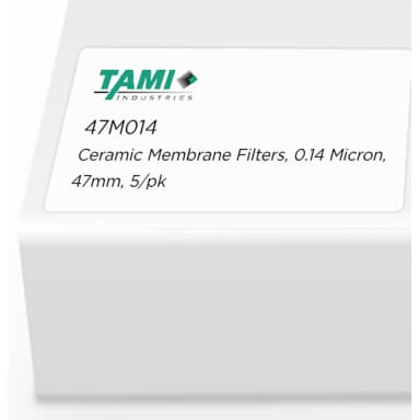 Ceramic Membrane Filters, 0.14 Micron, 47mm, 5/Pk