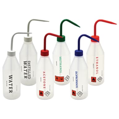 Washbottle Sloped NM Water, LDPE 500mL, 5/CS