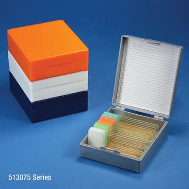 Slide Box for 25 Slides, Cork Lined, Yellow - CS/120