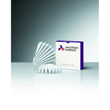 Pre-Pleated (Fluted) Filter Paper, 18.5 cm